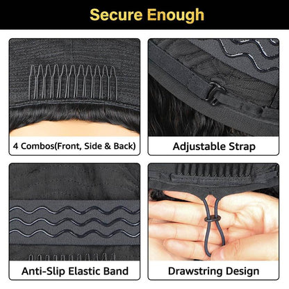 Afro Curly Half Wig – Thick 180%-250% Density, Natural Hairline, Beginner Friendly