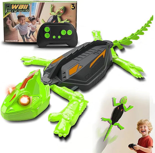 🔥Final 3 Hours | 60% OFF Wall-Climbing RC Chameleon Toy – Rechargeable, LED Eyes, Floor & Wall Driving
